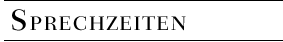 Sprechzeiten